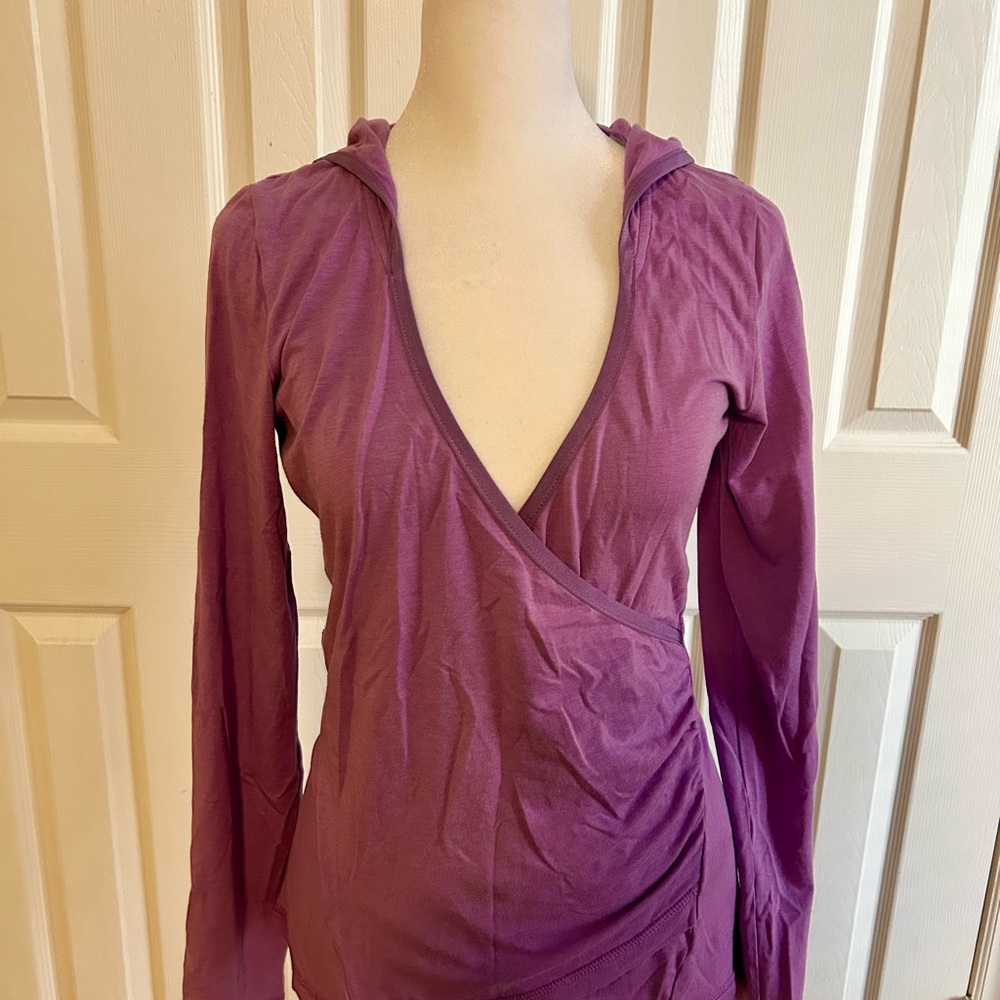 Lole Purple Wrap Hoodie